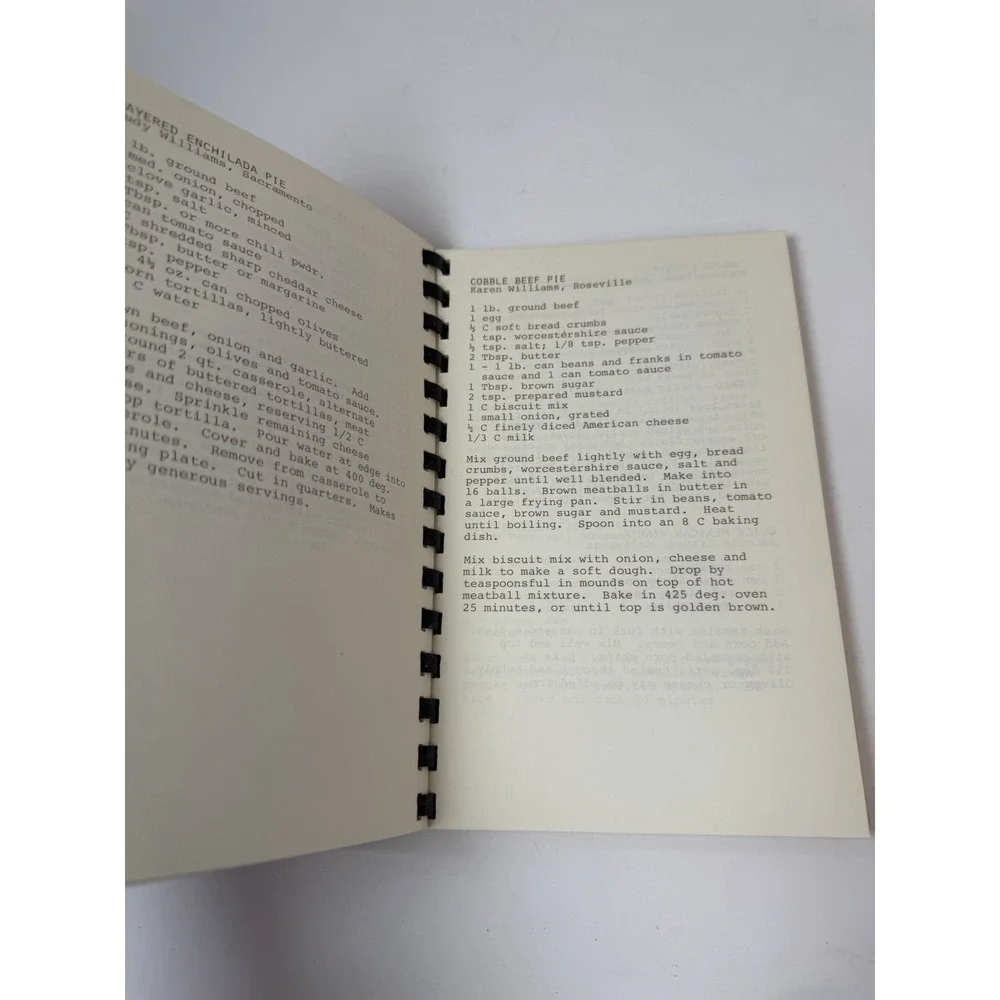 Northern California Delicacies Diocese Cookbook Tahoe‎ City Spiral Bound Vintage